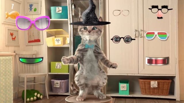 Little Kitten Adventures - Play Cute Little Kitten Learn Color Shapes, Mazes, Dress Up Party Games смотреть онлайн