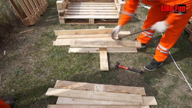 Мебель из поддонов своими руками. Как сделать? Делаем диван из поддонов. смотреть онлайн