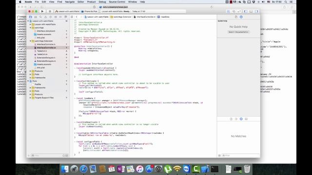 [WatchKit] Урок 7 - Учимся использовать AFNetworking в watchOS 2 (Objective-C) смотреть онлайн