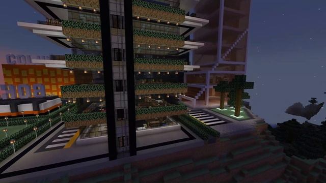 Minecraft. Modern City Overview.