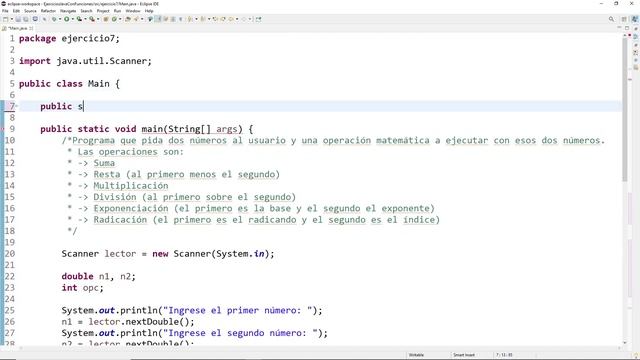 Operaciones Aritméticas en JAVA (+, -, *, /, ^, √) | Con Funciones | #7 смотреть онлайн