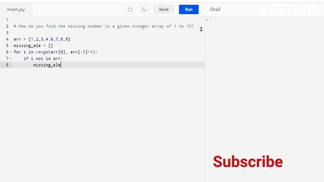 Python program to find missing number in array | top Python Questions | #python #viral #trending смотреть онлайн