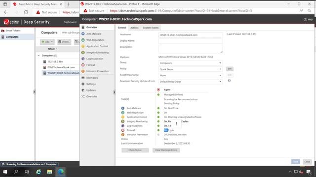 Trend Micro Deep Security Manager Firewall Policy Configuration смотреть онлайн