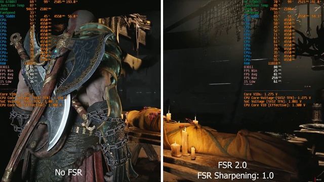 God of War | R5 5600X+RX 6700 XT | FSR 2.0 | Benchmark 4K смотреть онлайн