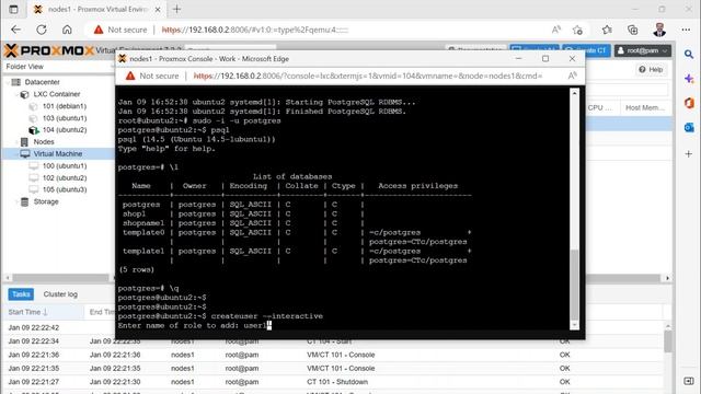 Install PostgesSQL on proxmox LXC container смотреть онлайн