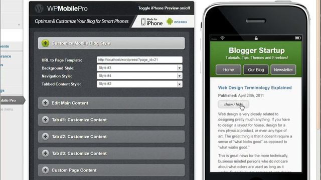 WPmobilepro MobileOptimizer Wordpress Plugin - Optimize Any Blog for Mobile Smart Phones смотреть онлайн