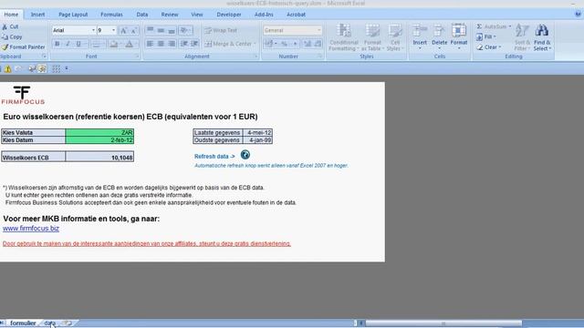 Alle wisselkoersen ECB met Excel Query Tool - Gratis downloaden. смотреть онлайн