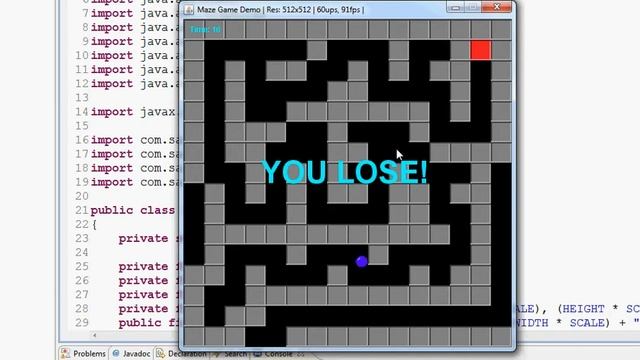 Maze Game Demo Java смотреть онлайн