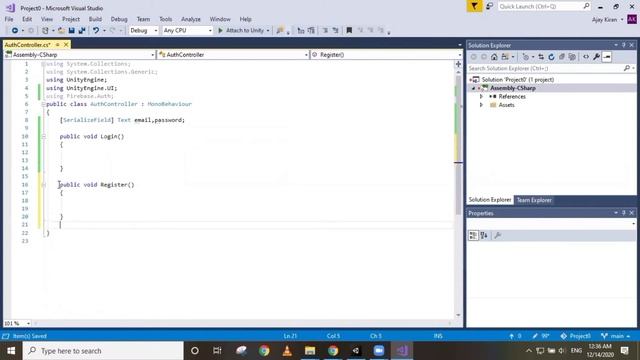 Unity Game - Setting Up Database 1 - Creating Firebase Project and Registering User смотреть онлайн