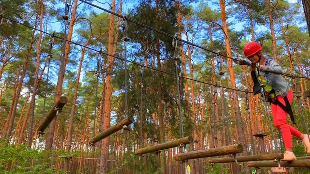 Макс и Джесси играются в верёвочном парке смотреть онлайн