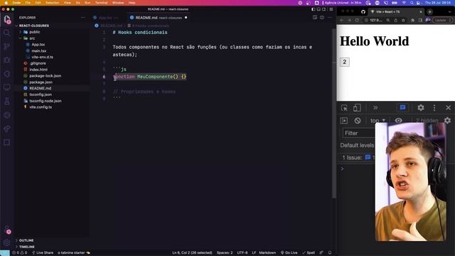 Duas regras que você precisa cumprir com hooks no React смотреть онлайн