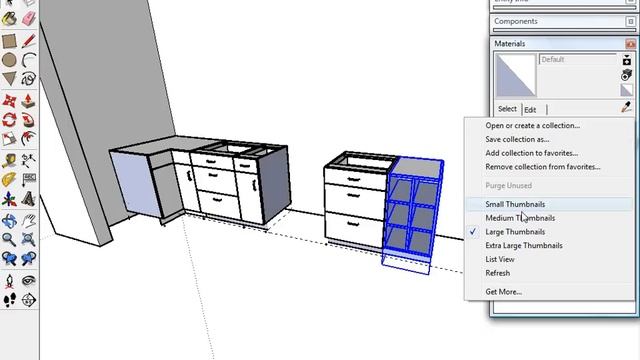 SketchUp Kitchen design Dynamic Components "Cabinets" смотреть онлайн