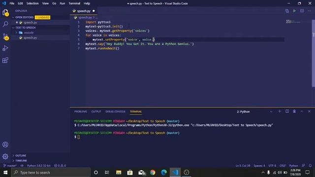 Python Text to Speech | Female Voice смотреть онлайн