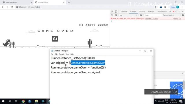 Hacking Dino(Duck) Game смотреть онлайн