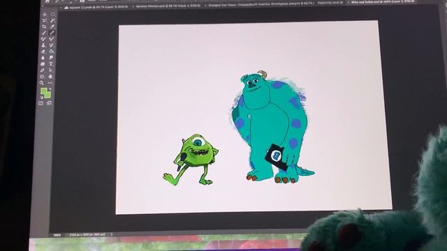 Mike and Sulley react to a drawing of them I made in Photoshop #monstersinc #drawingsbyjacobfiveash смотреть онлайн