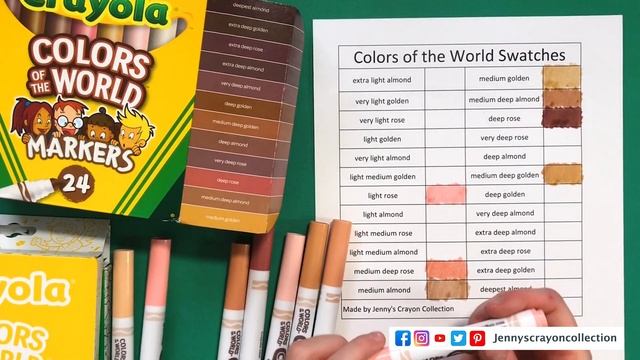 24 Crayola Colors of the World Markers Swatches and Review смотреть онлайн