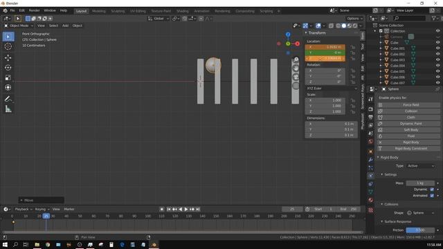 How To Quickly Create Domino Simulation - Blender смотреть онлайн
