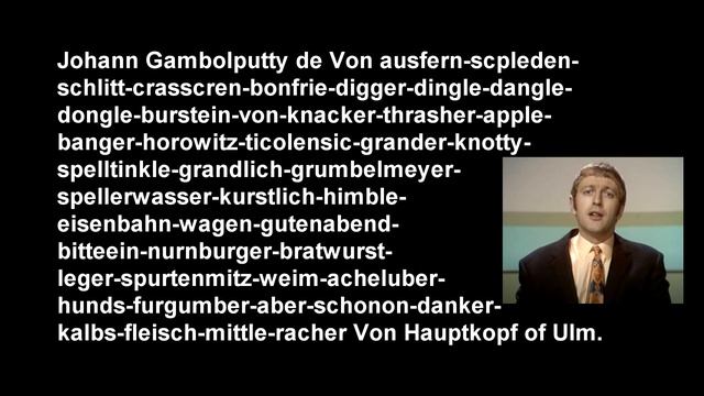 Graham Chapman's "Johann Gambolputty" from Monty Python sketch, 1969 смотреть онлайн