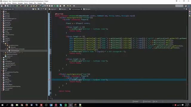 CRÉER UN PLUGIN BUKKIT #2 - /SETHOME, /HOME & /DELHOME смотреть онлайн