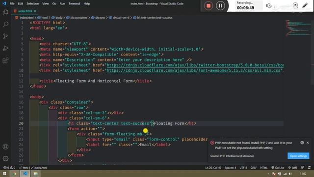 Floating and Horizontal Form In Bootstrap смотреть онлайн