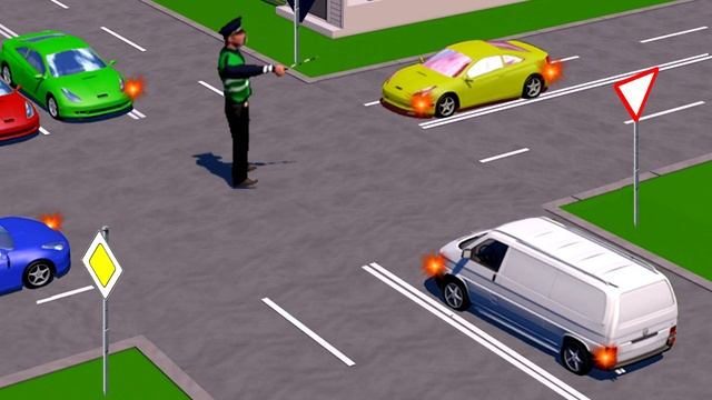 Кому из водителей разрешен поворот налево? смотреть онлайн