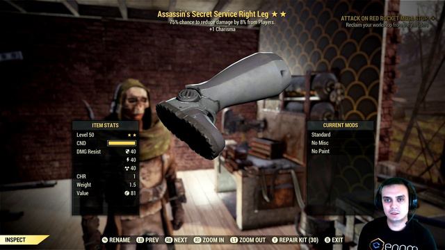 Fallout 76 Crafting 20 Secret Service Armor #01 | Will I get that Unyielding Weapon Weight Reductio смотреть онлайн