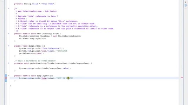 Interview Explain this reference in Java смотреть онлайн