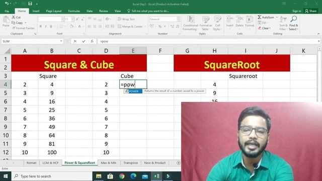 10 Important Basic Formulas of EXCEL || Transpose, GCD, Product, Power, SQRT, Roman etc || [Hindi] смотреть онлайн