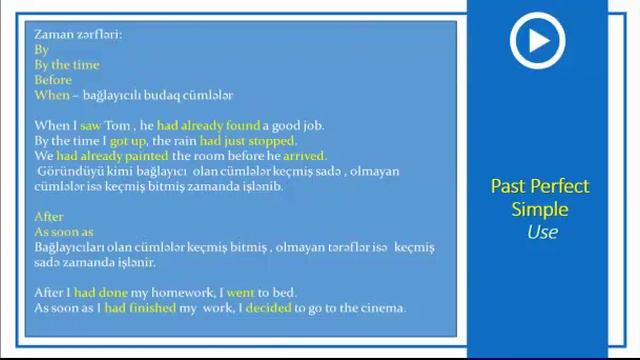 9-cu sinif İngilis dili - 9th grade English - Past Perfect Simple смотреть онлайн