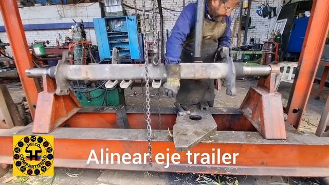CÓMO ALINEAR EJE TRAILER EN PRENSA HIDRÁULICA смотреть онлайн