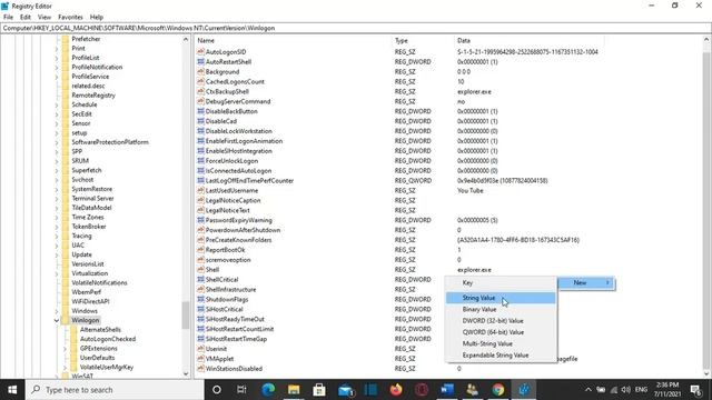 Disable Windows 10 Login Password | Regedit