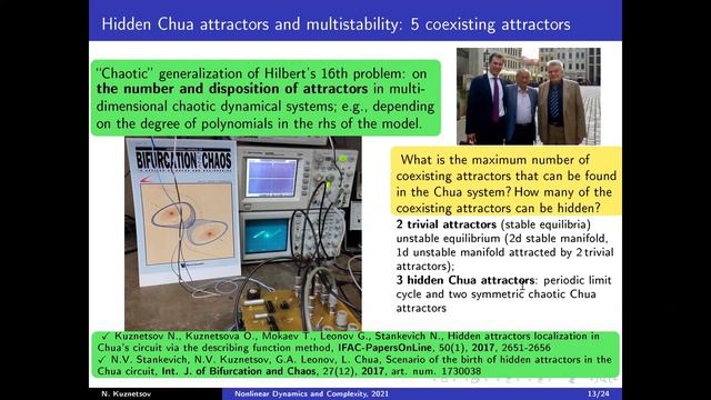 "The theory of hidden oscillations and stability of dynamical systems", Plenary lecture @ NDC-2021 смотреть онлайн
