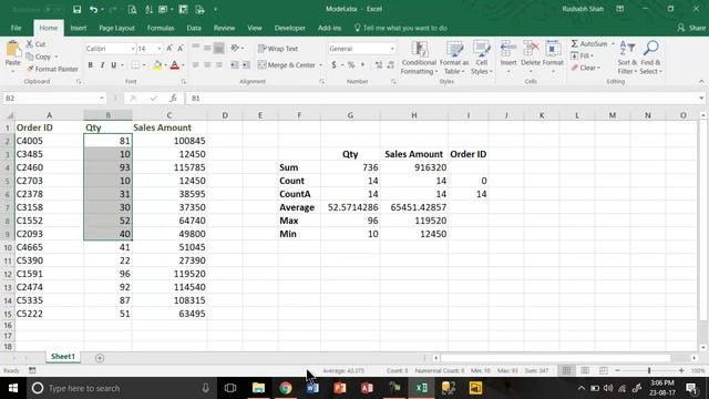 Get Sum, Count, Max, Min, Average in Excel without using any formulas смотреть онлайн