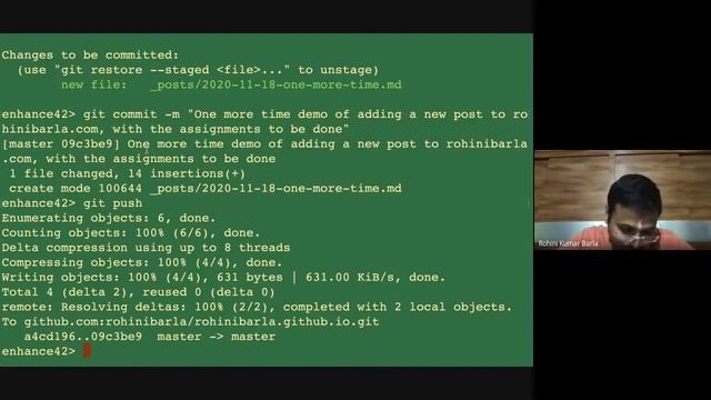 git add, git Status, git commit m, git Push смотреть онлайн