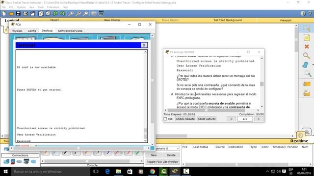 6 4 1 2 Packet Tracer Configure Initial Router Settings смотреть онлайн