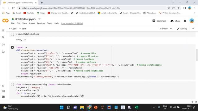 Resume Screening | TFIDFVectorizer | KNearestNeighbour | Python | Machine Learning | NLP tutorial смотреть онлайн