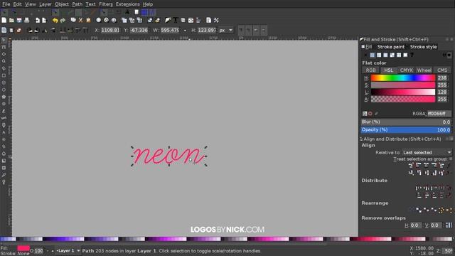 Inkscape Tutorial: Neon Text Effect смотреть онлайн