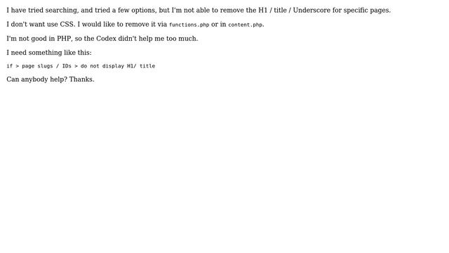 Wordpress: Remove H1 / title / Underscore - without CSS (2 Solutions!!) смотреть онлайн