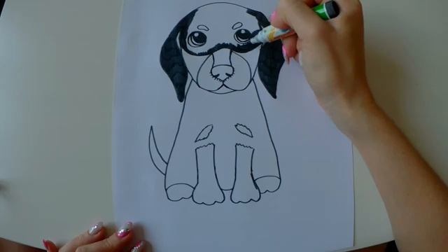 Cómo dibujar un perro Salchicha/ How to draw Dachshund dog/ Как нарисовать собаку Таксу смотреть онлайн