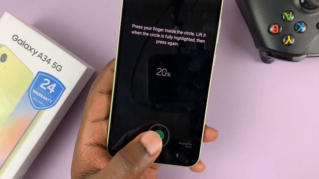 How To Set Up Fingerprint On Samsung Galaxy A34 5G - Add Fingerprint смотреть онлайн