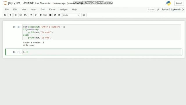 Python coding of even or odd number смотреть онлайн