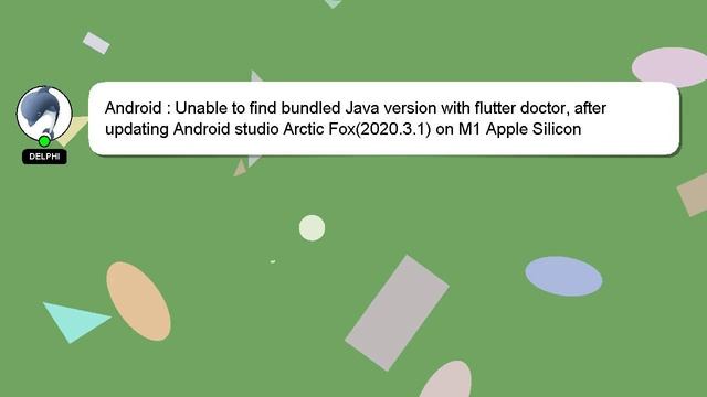 Android : Unable to find bundled Java version with flutter doctor, after updating Android studio Ar смотреть онлайн
