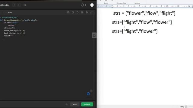 Leetcode problem 14 Longest Common Prefix смотреть онлайн