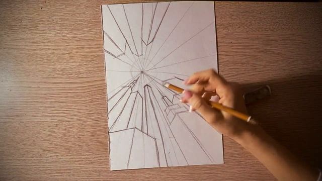 Урок рисования: Трехточечная перспектива \ Drawing lesson: Three-point perspective смотреть онлайн