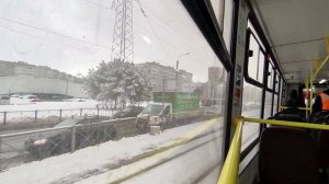 «По Испытателей на ?47?». Поездка на трамвае «ЛВС-86К» «5052» (СПБ ГУП «Горэлектротранс»), по ?47?.