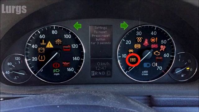 Mercedes C-Class Dashboard Warning Lights Overview смотреть онлайн