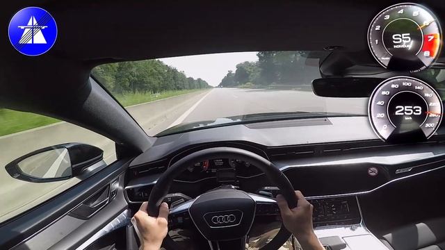 Audi A7 55 TFSI Night Drive and Day Drive TOP SPEED DRIVE ON GERMAN AUTOBAHN смотреть онлайн
