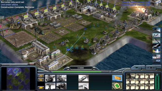 USA Air Force - Command & Conquer Generals Zero Hour - 1 vs 5 HARD Gameplay смотреть онлайн
