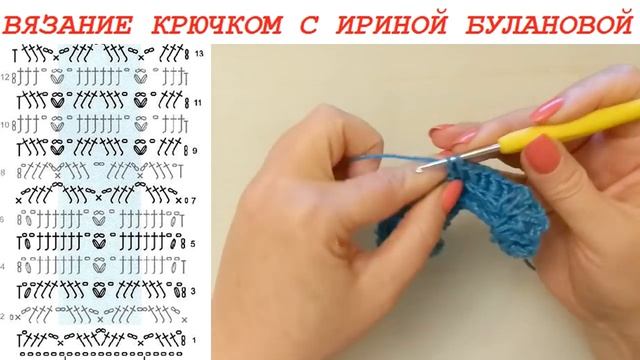 Узор крючком для кардигана - Crochet pattern for cardigan смотреть онлайн
