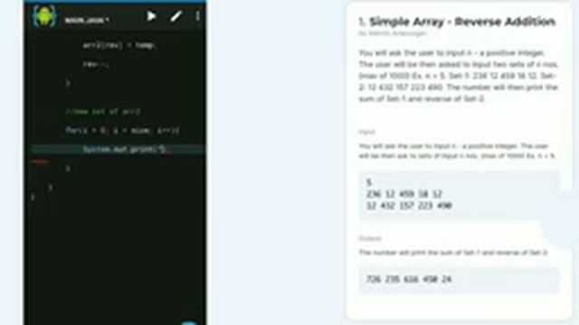Java - Simple Array - Reverse Addition смотреть онлайн